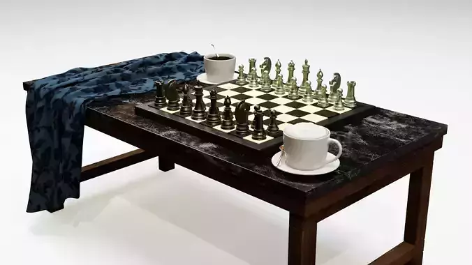 Chess Coffee Table 3D model