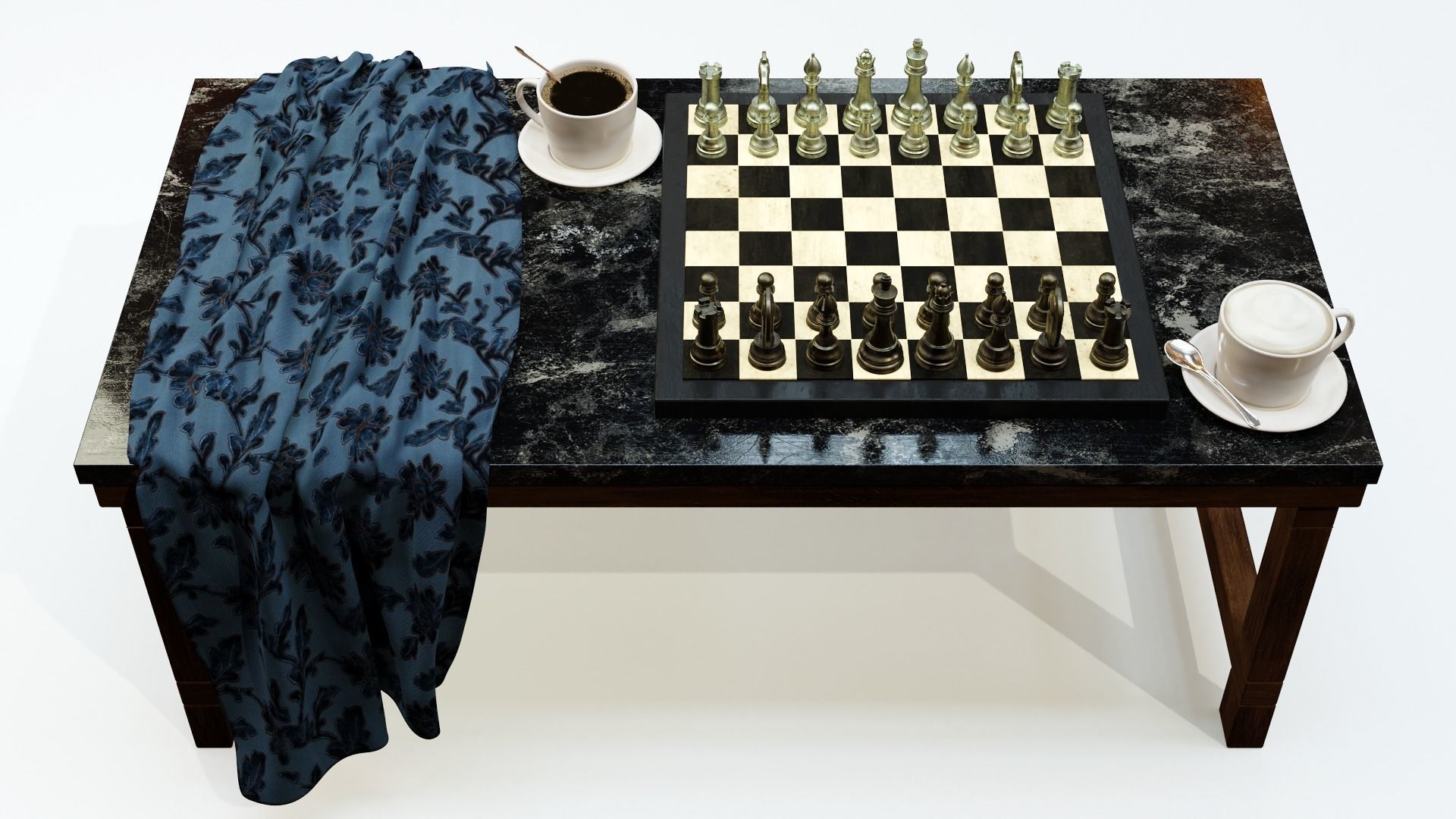 Chess Coffee Table 3D model_1