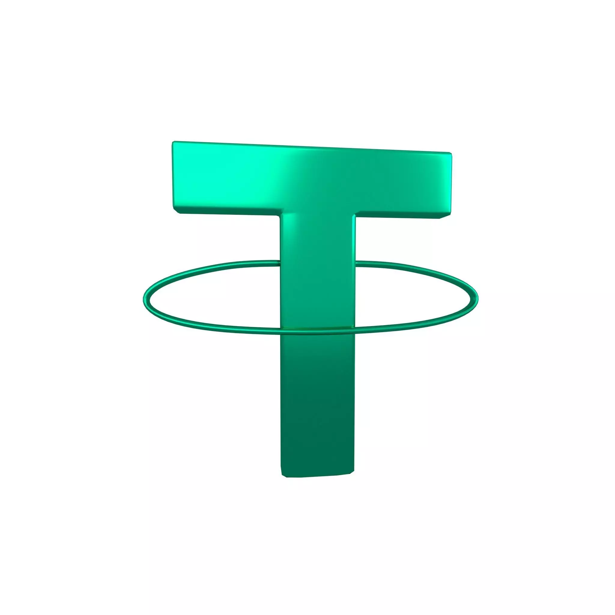 Tether USDT Coin v3 002 Low-poly 3D model_0