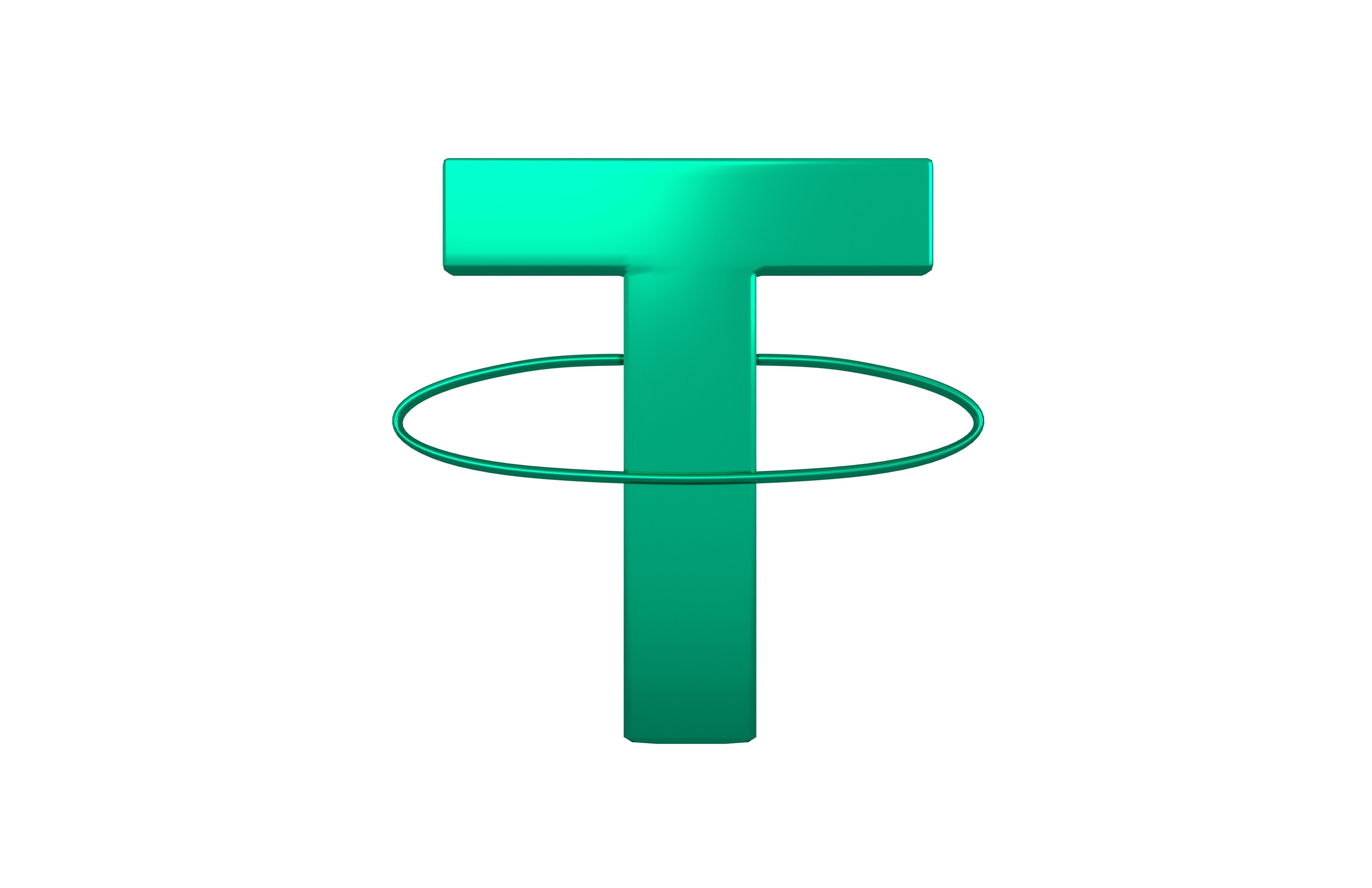 Tether USDT Coin v3 002 Low-poly 3D model_1
