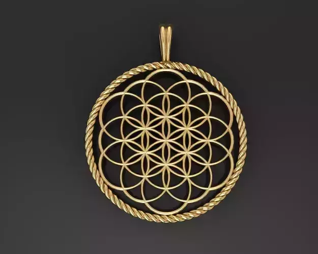 Flower of Life pendant 3D print model