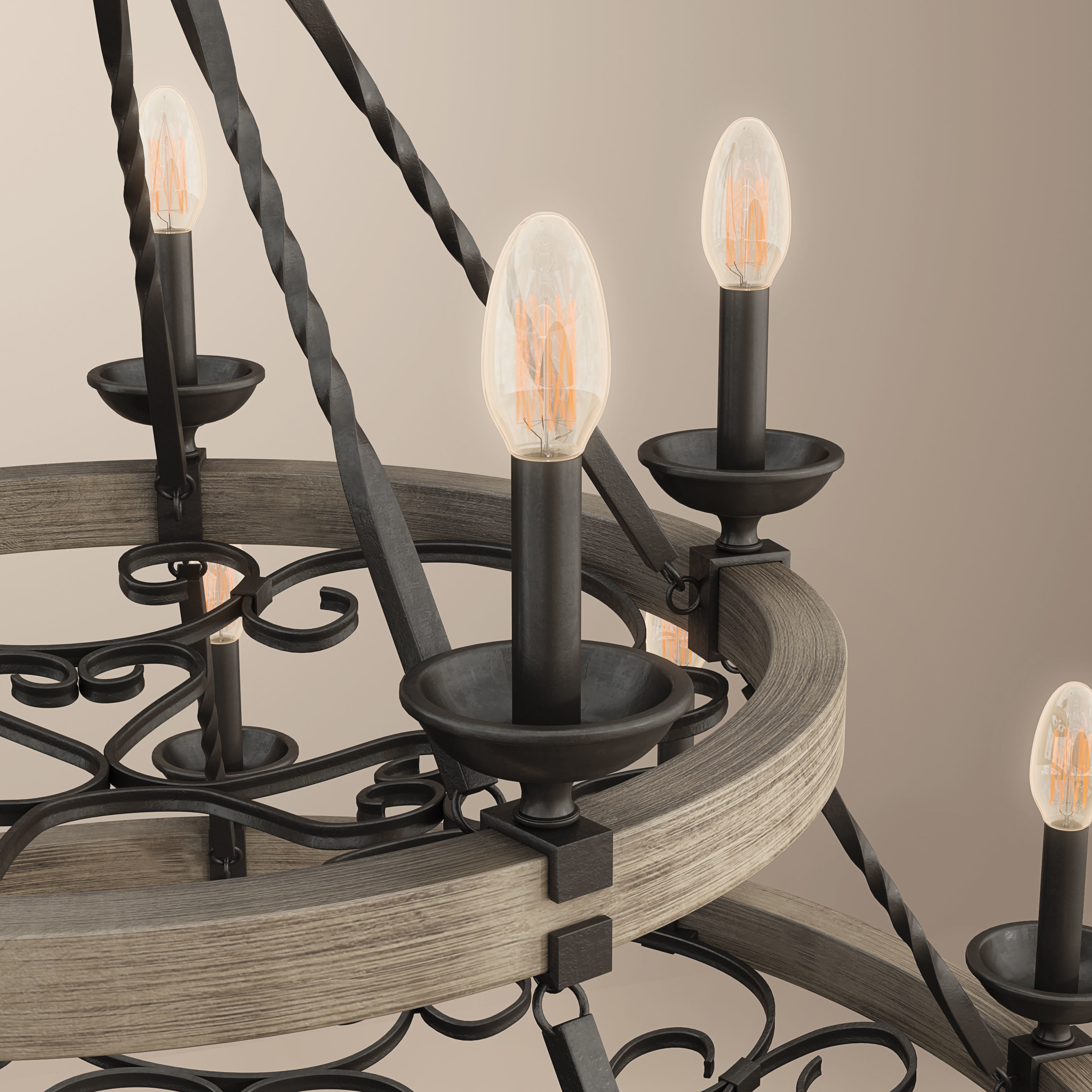 Kichler Taulbee 15 Light Chandelier 3D model_2