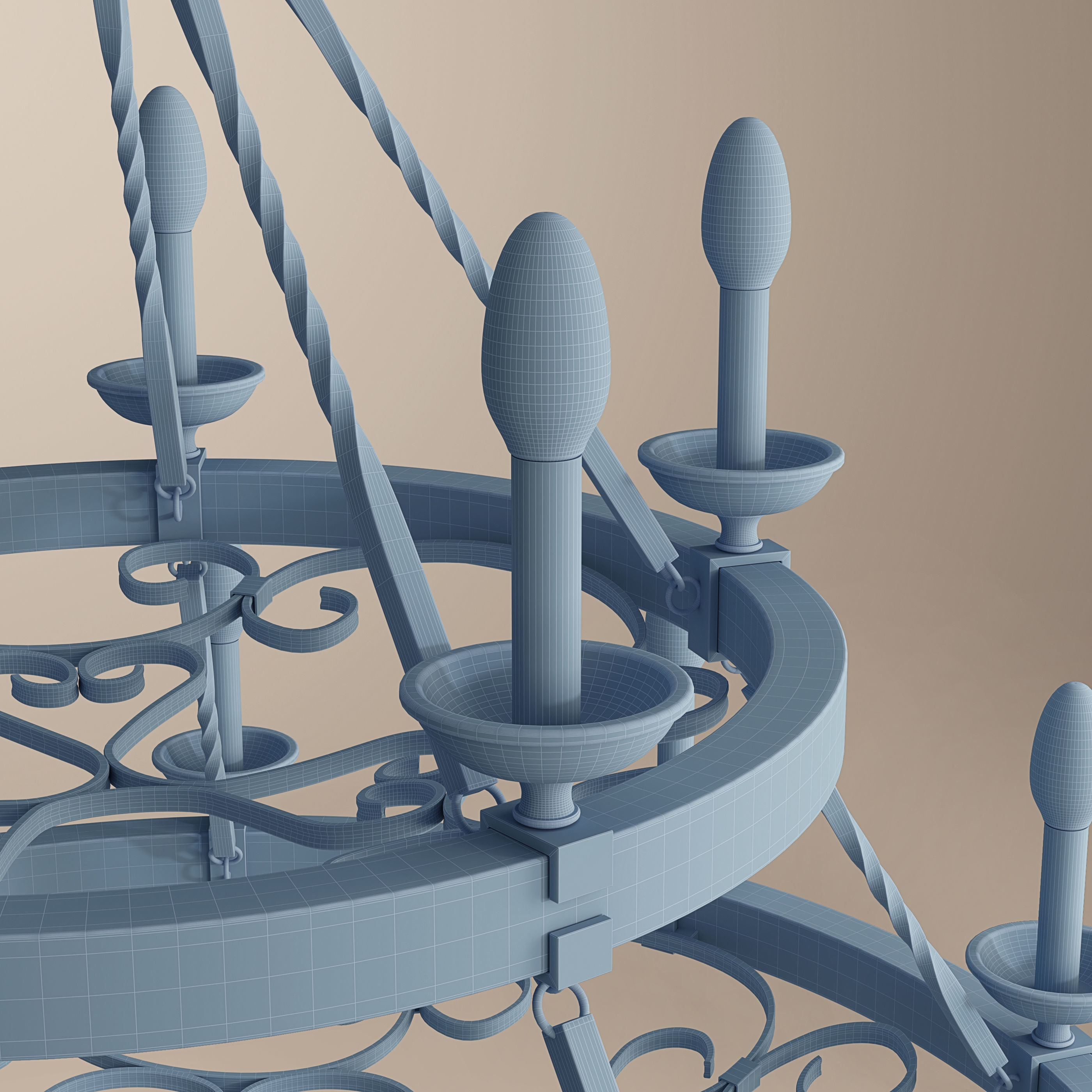 Kichler Taulbee 15 Light Chandelier 3D model_7