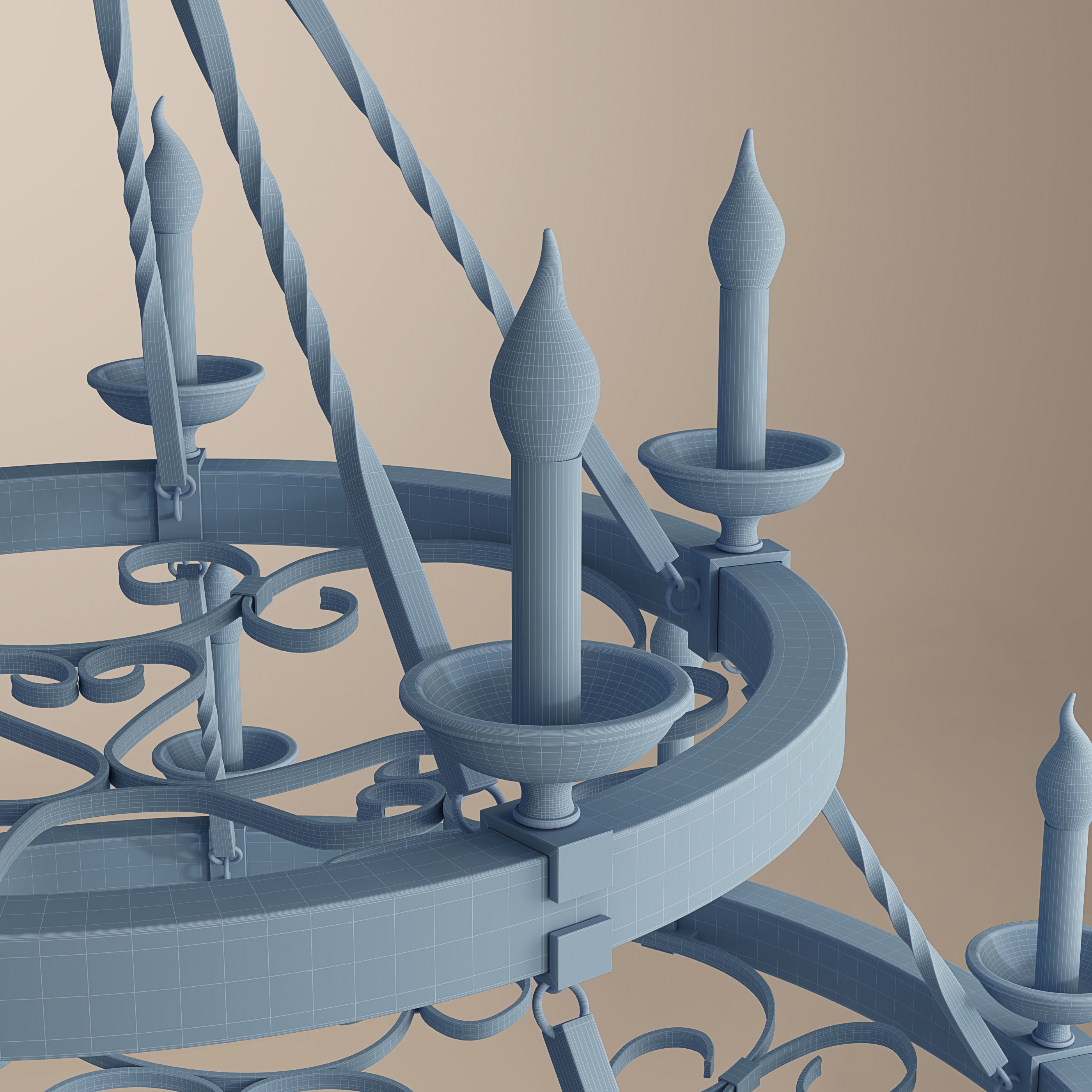 Kichler Taulbee 15 Light Chandelier 3D model_8