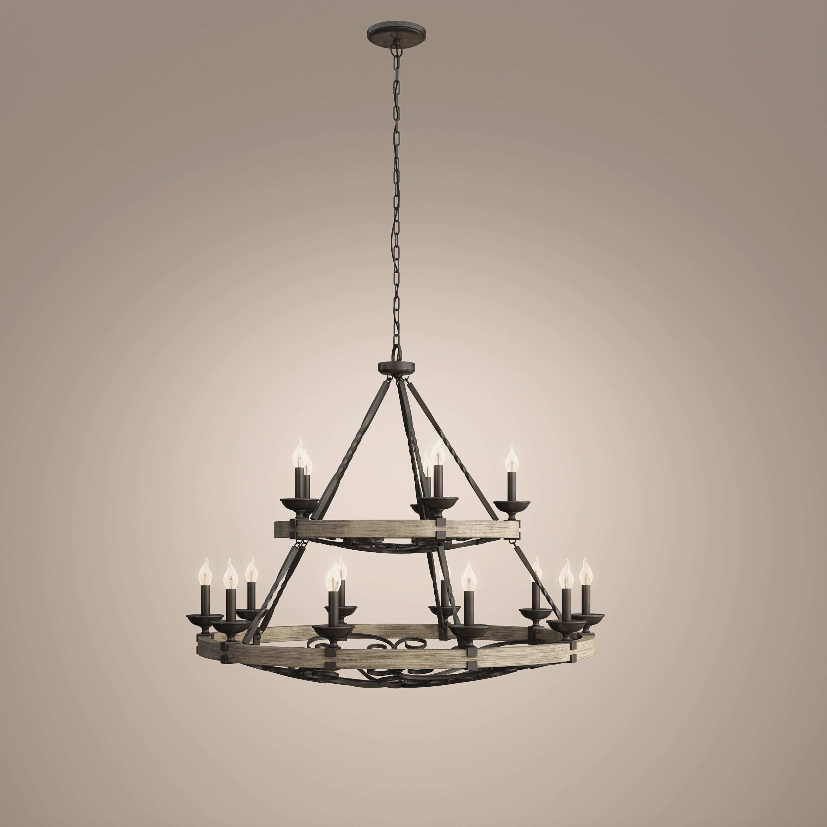 Kichler Taulbee 15 Light Chandelier 3D model_4