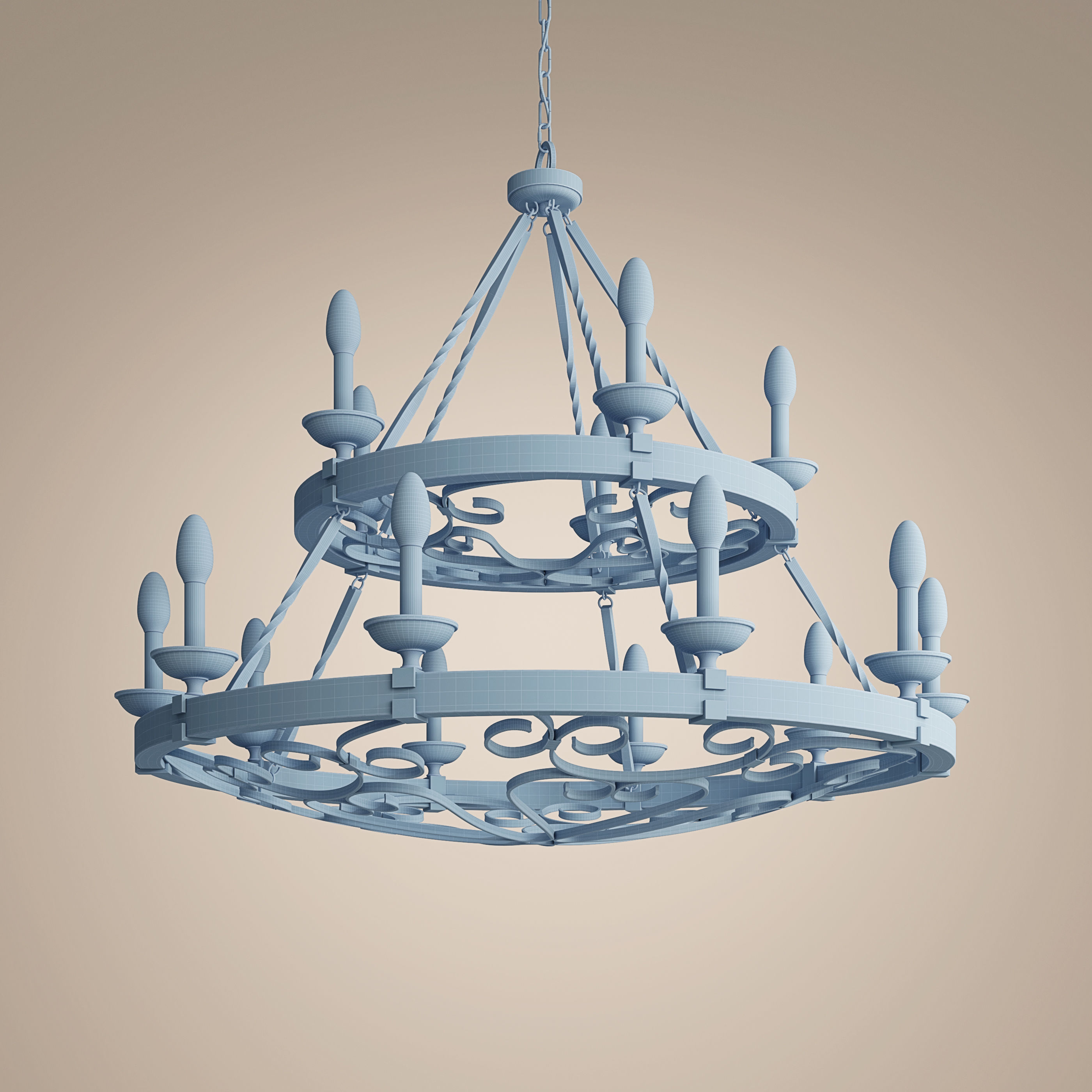 Kichler Taulbee 15 Light Chandelier 3D model_5
