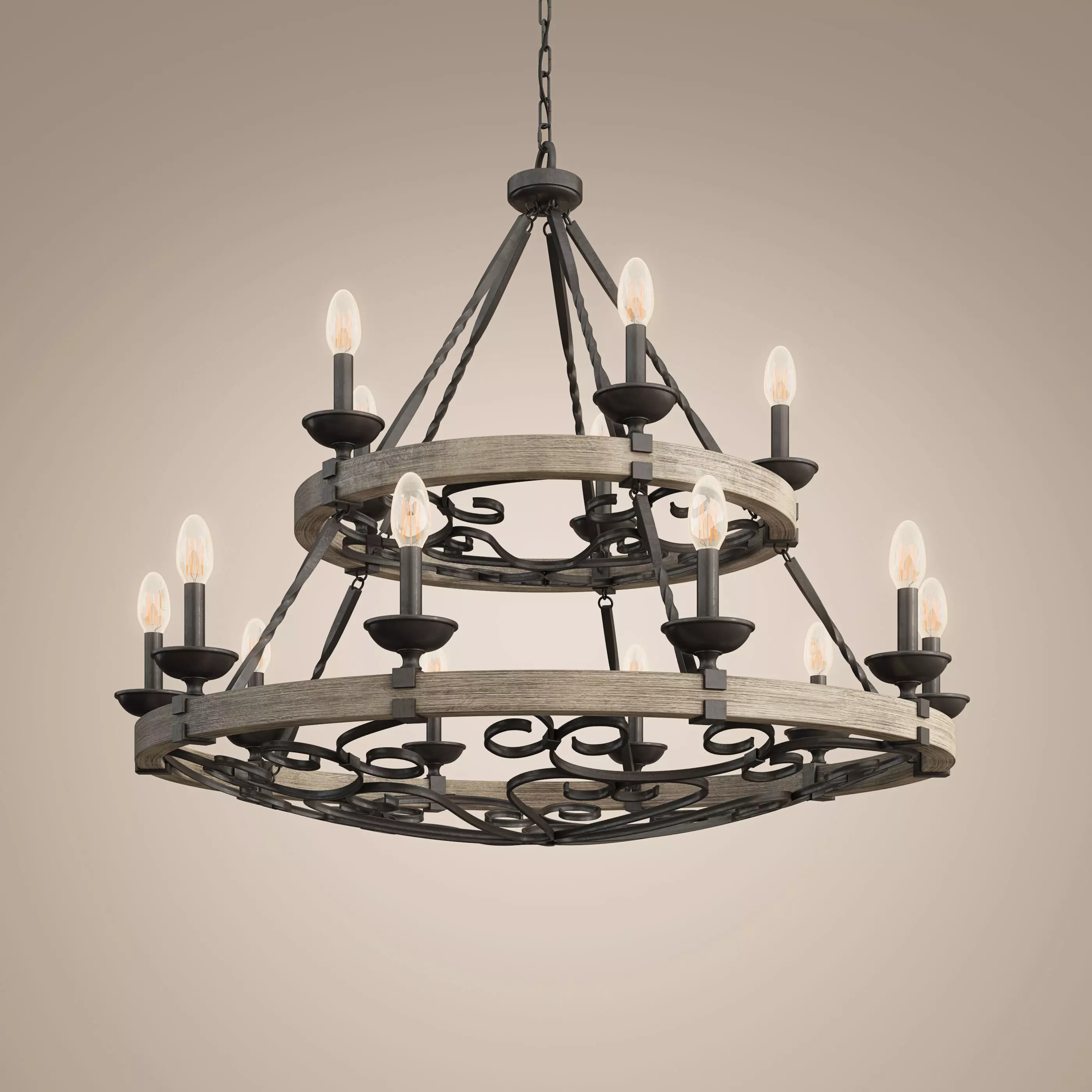 Kichler Taulbee 15 Light Chandelier 3D model_0
