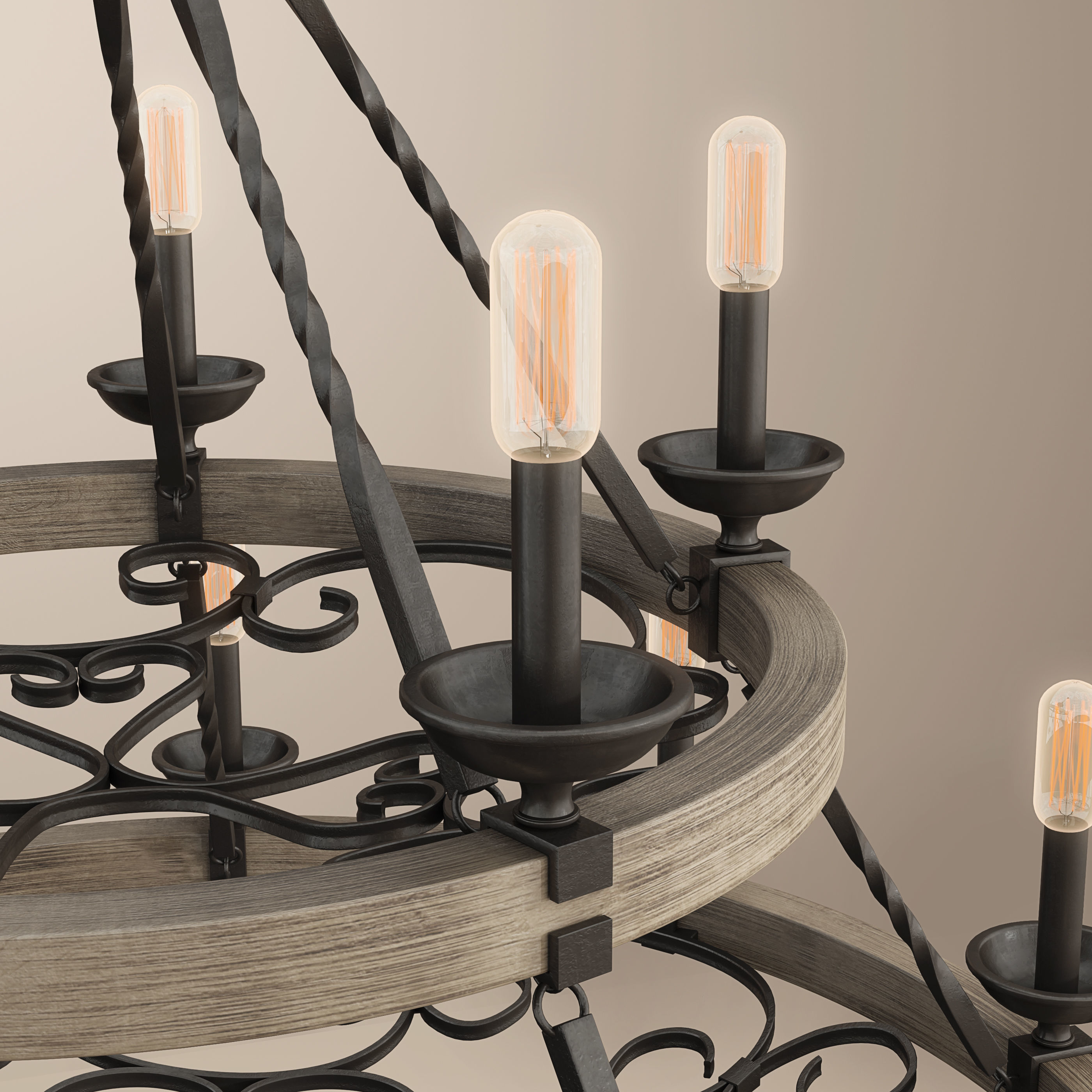 Kichler Taulbee 15 Light Chandelier 3D model_3