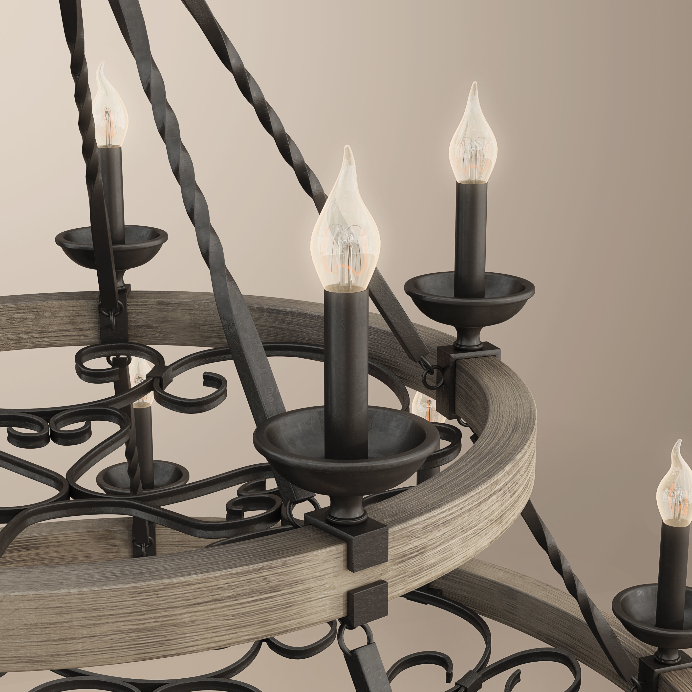 Kichler Taulbee 15 Light Chandelier 3D model_1