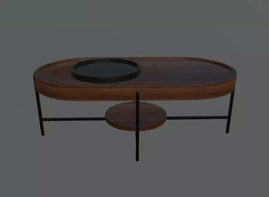 Delicate art of coffee tables Free low-poly 3D model