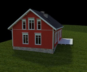 small Swedish house 3D model_2