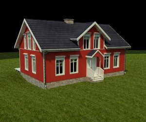 small Swedish house 3D model_14