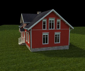 small Swedish house 3D model_21