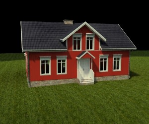 small Swedish house 3D model_15