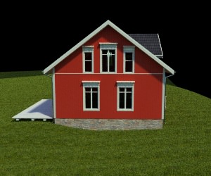 small Swedish house 3D model_11