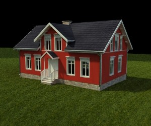 small Swedish house 3D model_18