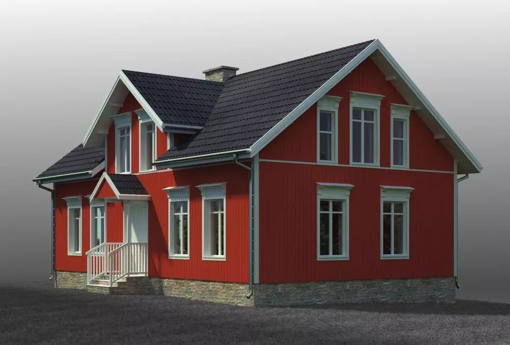 small Swedish house 3D model_0
