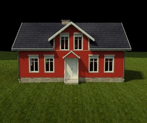 small Swedish house 3D model_17