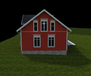 small Swedish house 3D model_1