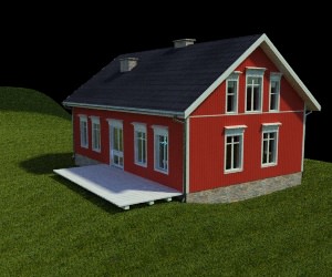 small Swedish house 3D model_9
