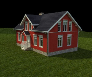 small Swedish house 3D model_19