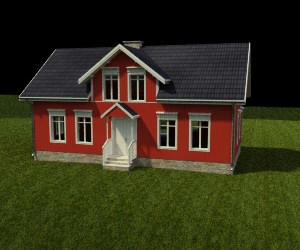 small Swedish house 3D model_16