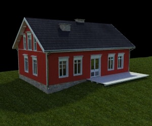 small Swedish house 3D model_4