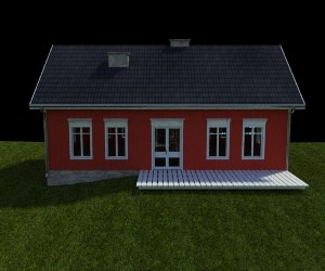 small Swedish house 3D model_6