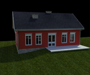 small Swedish house 3D model_5