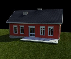small Swedish house 3D model_7