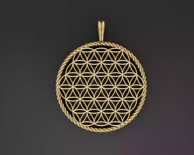 Flower of Life pendant 3D print model
