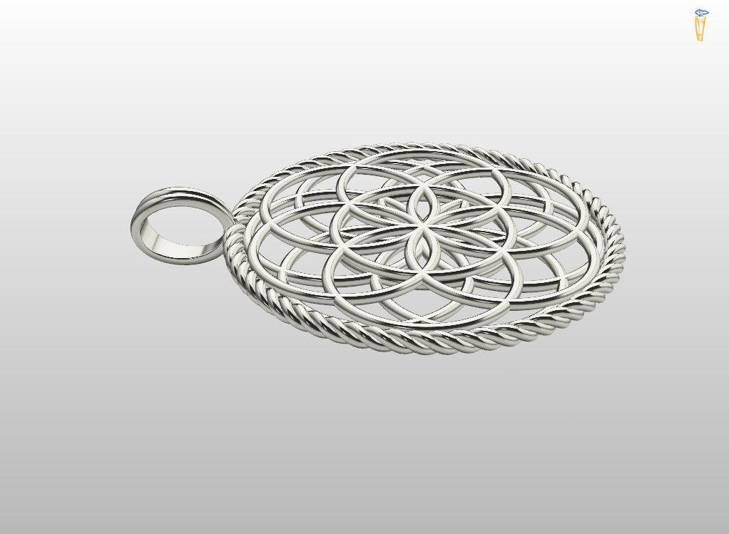 Seed Of Life Pendant 3D print model_13
