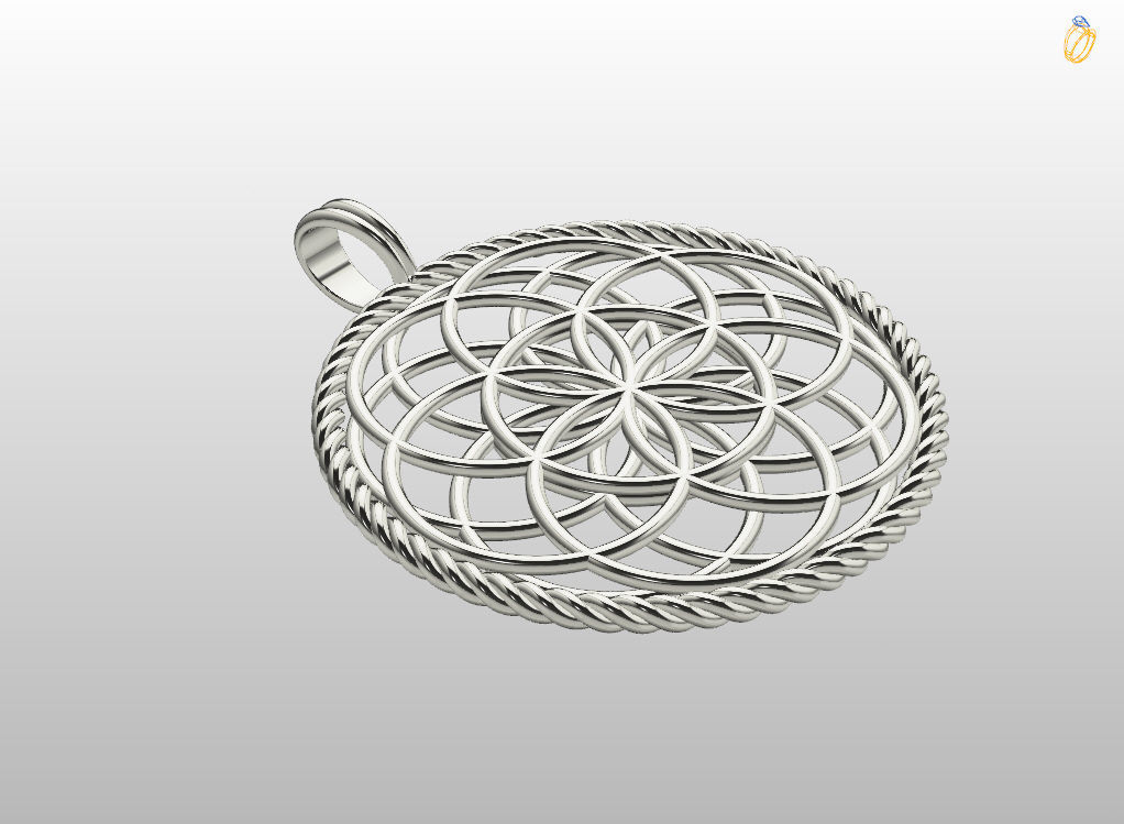 Seed Of Life Pendant 3D print model_12