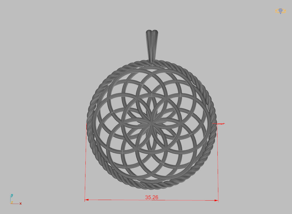 Seed Of Life Pendant 3D print model_16