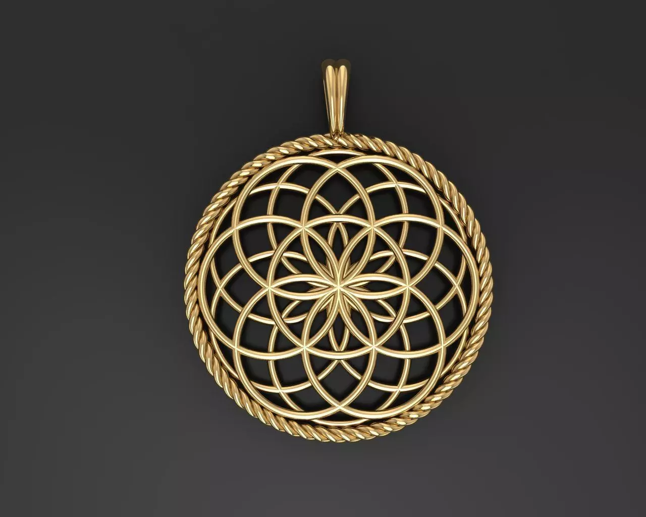 Seed Of Life Pendant 3D print model_0