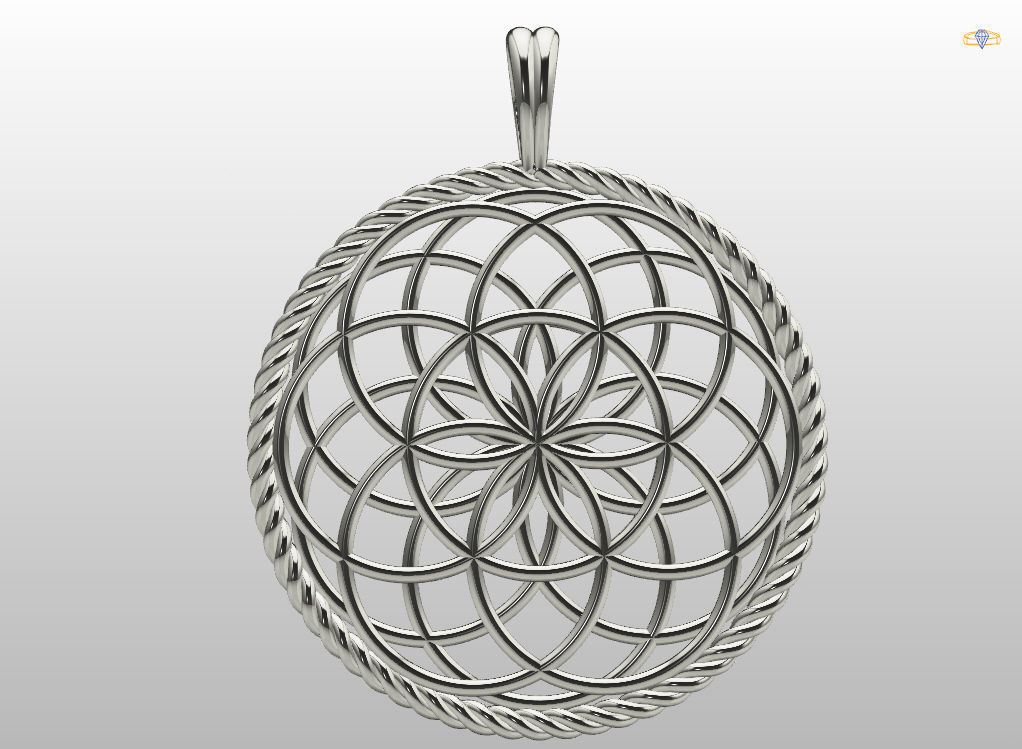Seed Of Life Pendant 3D print model_9