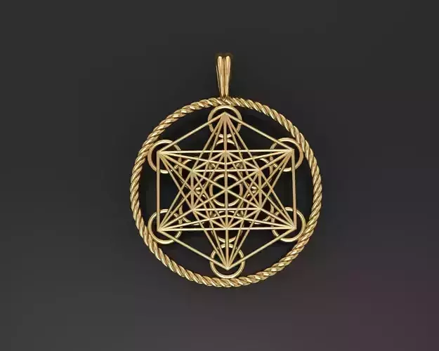Metatron hexagon  Cube Pendants 3D print model
