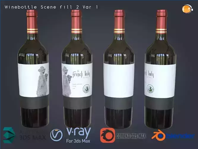 Wine Bottle 2 Scene Fill Var2