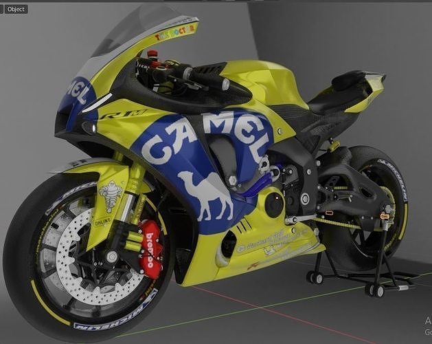 YZF R1-M 2020 Model with Camel Livery 3D model