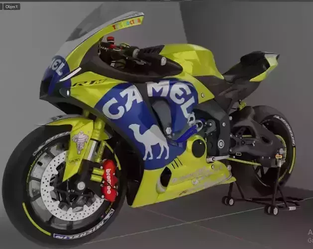 YZF R1-M 2020 Model with Camel Livery 3D model