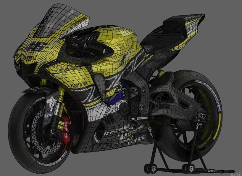 YZF R1-M 2020 Model with 60th Anniversary Livery 3D model_8