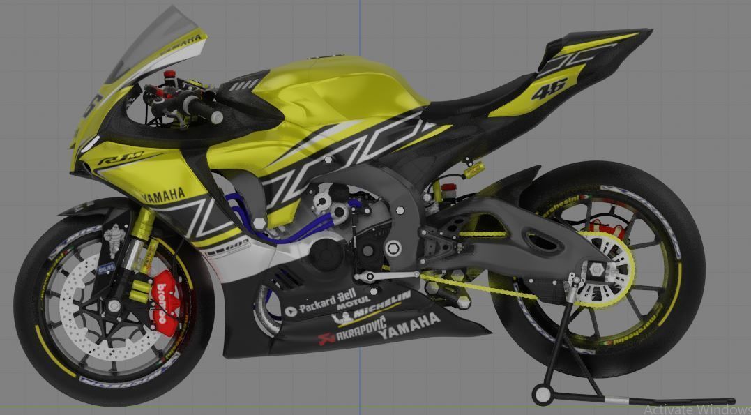 YZF R1-M 2020 Model with 60th Anniversary Livery 3D model_4