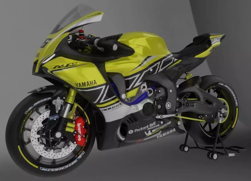 YZF R1-M 2020 Model with 60th Anniversary Livery 3D model_0