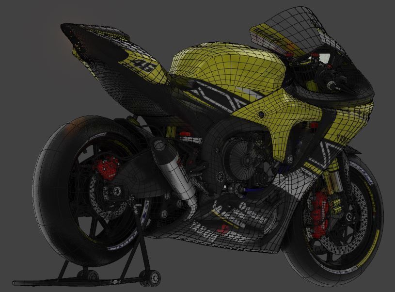 YZF R1-M 2020 Model with 60th Anniversary Livery 3D model_9