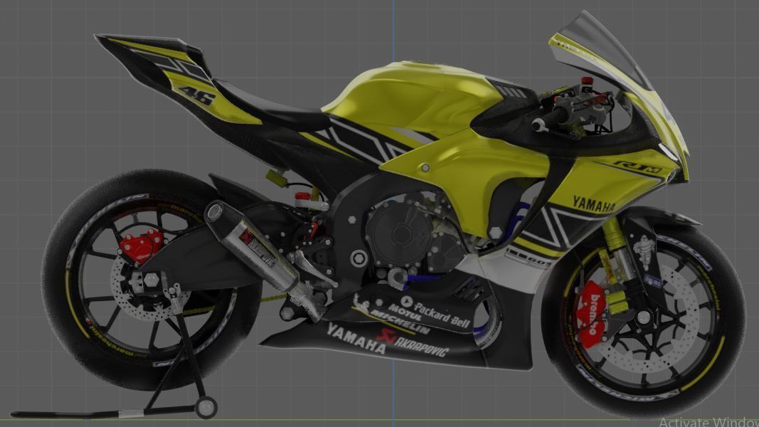 YZF R1-M 2020 Model with 60th Anniversary Livery 3D model_6