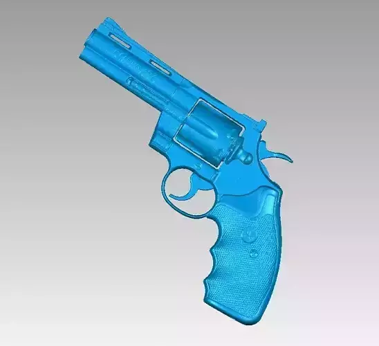 Real Colt Phyton 357 Replica 3D Scan