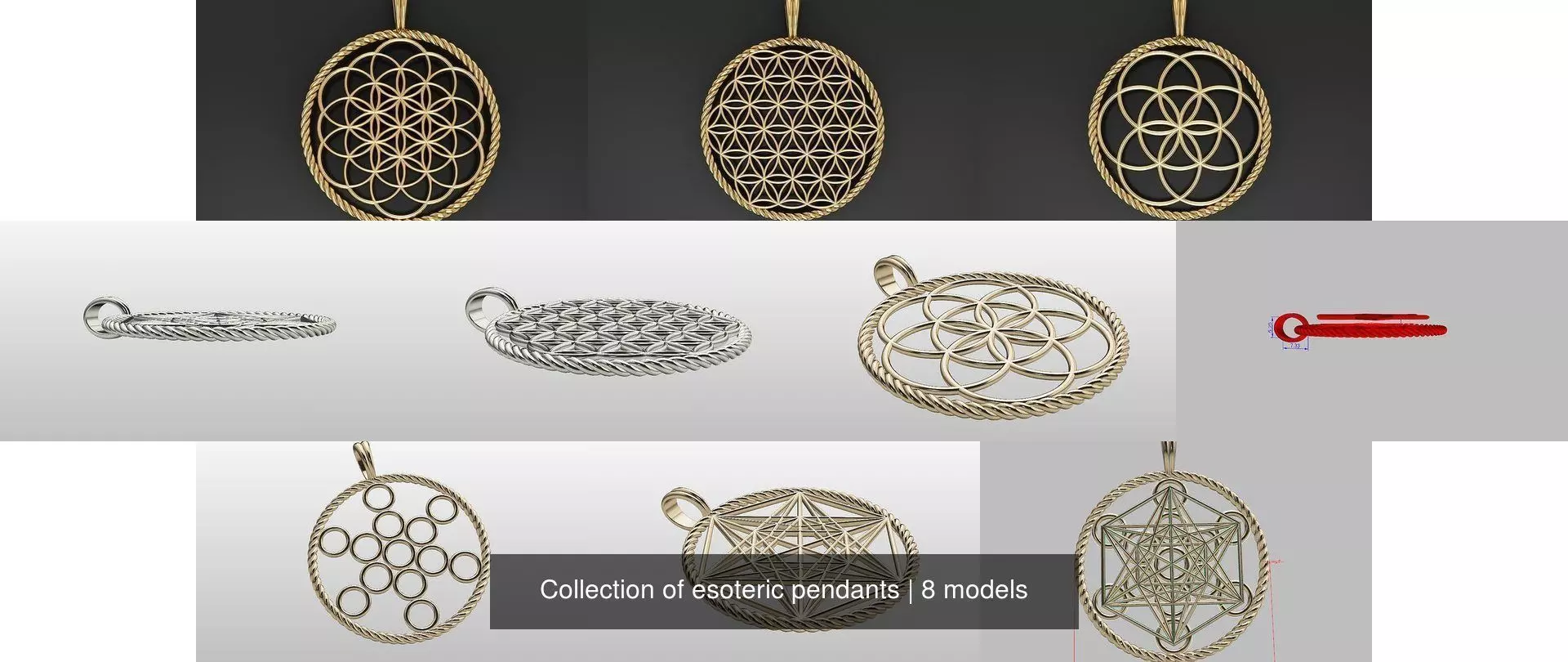 Collection of esoteric pendants _1