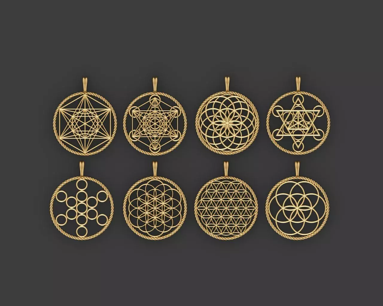 Collection of esoteric pendants _0
