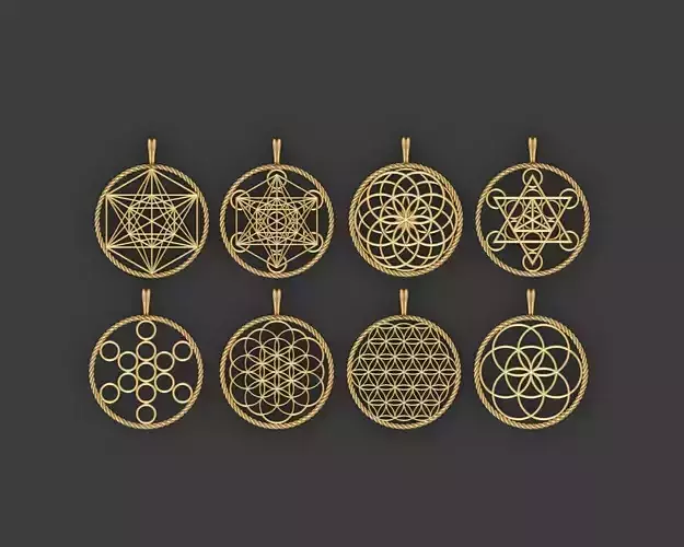 Collection of esoteric pendants 