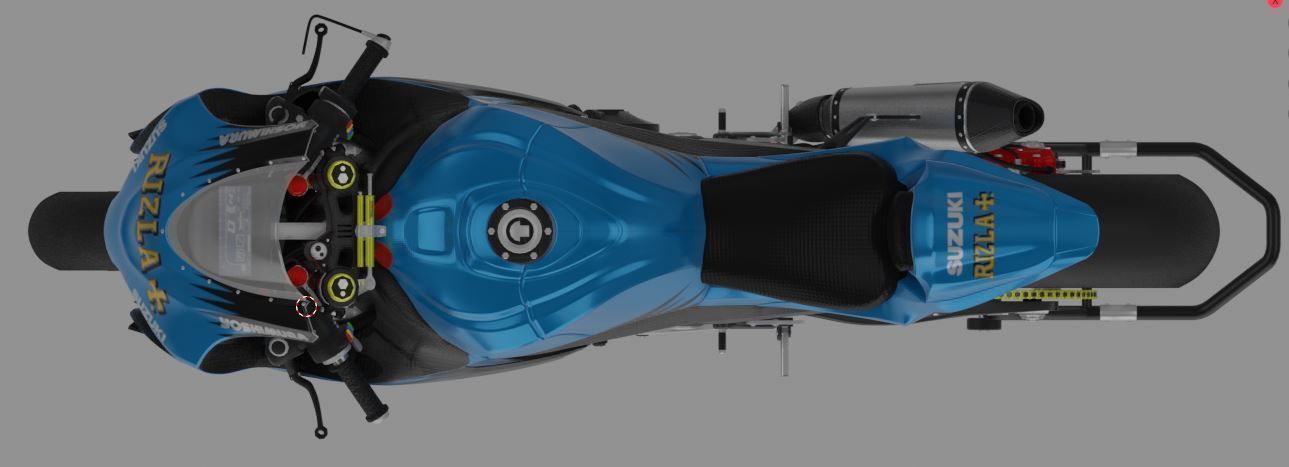 GSX-R 1000 Special Edition Rizla Suzuki Livery 3D model_7